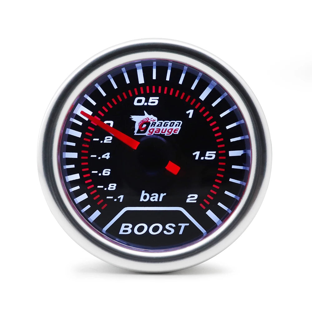 Boost/Water Temp/Oil Temp/Oil Press/Voltage/Tachometer/Air Fuel Ratio/Egt Gauge 52Mm Analog Led White Case+ 52MM Gauge Pods