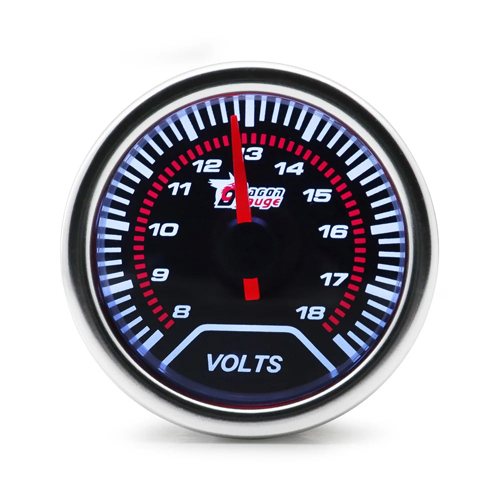 Boost/Water Temp/Oil Temp/Oil Press/Voltage/Tachometer/Air Fuel Ratio/Egt Gauge 52Mm Analog Led White Case+ 52MM Gauge Pods