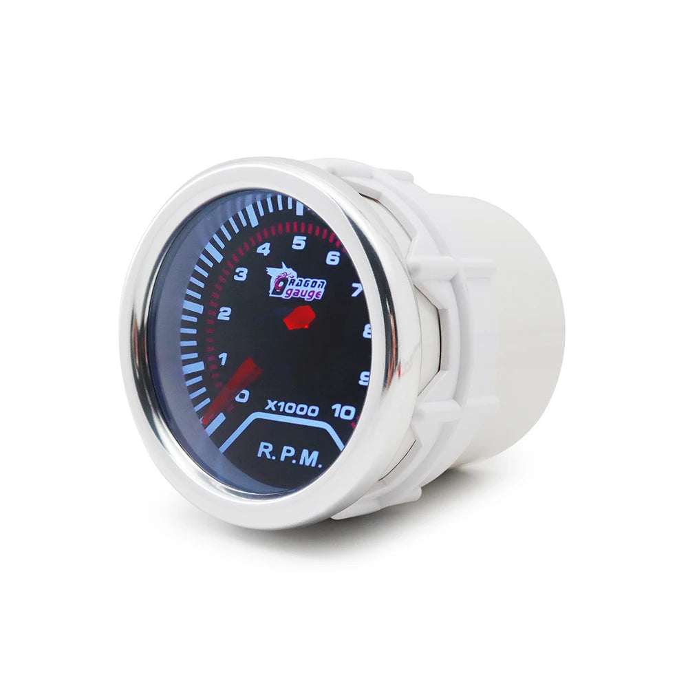 Boost/Water Temp/Oil Temp/Oil Press/Voltage/Tachometer/Air Fuel Ratio/Egt Gauge 52Mm Analog Led White Case+ 52MM Gauge Pods