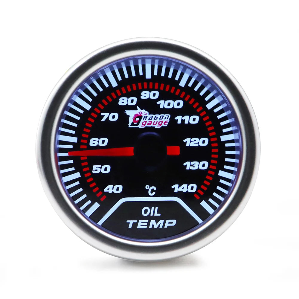 Boost/Water Temp/Oil Temp/Oil Press/Voltage/Tachometer/Air Fuel Ratio/Egt Gauge 52Mm Analog Led White Case+ 52MM Gauge Pods