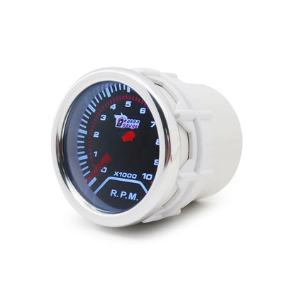 Boost/Water Temp/Oil Temp/Oil Press/Voltage/Tachometer/Air Fuel Ratio/Egt Gauge 52Mm Analog Led White Case+ 52MM Gauge Pods